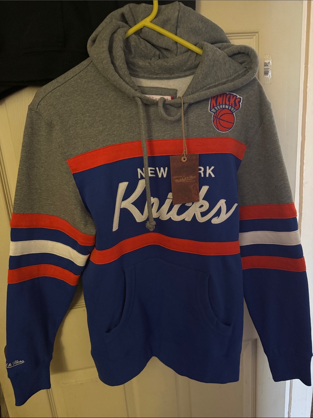 Mitchell & Ness New York Knicks Gray Blue Orange Pullover Hoodie